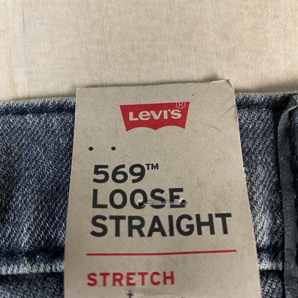 Levi’s 569 Black Stone Wash Denim Loose Straight - Picture 4 of 4